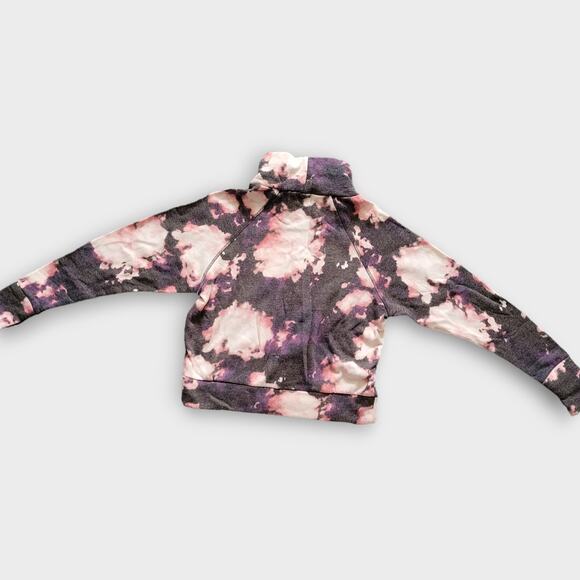 Peyton Jensen Funnel Neck Purple Pink Tie Dye Pullover Sweatshirt XS6 - Picture 8 of 9